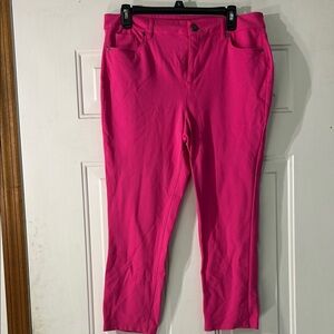 NWOT Cato size 12 mid rise women’s Hot Pink Trousers never worn